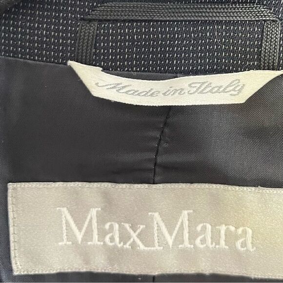 Maxmara Textured One Button Suit Jacket Blazer 14 - Picture 5 of 7